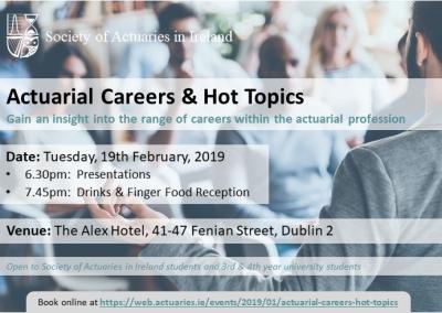  Actuarial Careers & Hot Topics