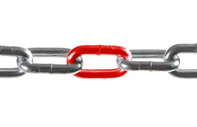 Chain with red link