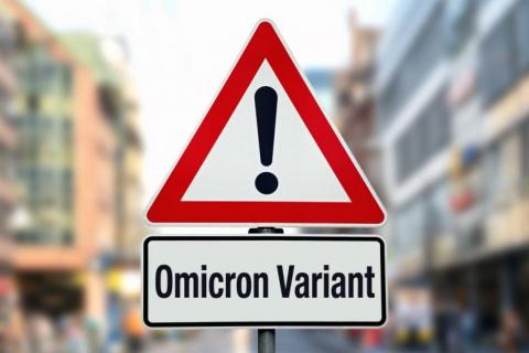 Street sign with Omnicron written on it